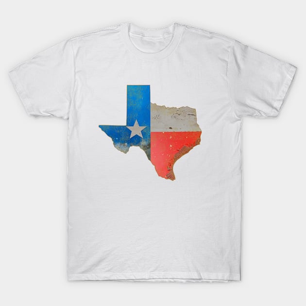 Texas Map / Flag T-Shirt by Dual Rogue